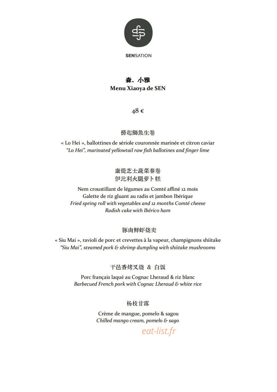 SENsation — carte page 1