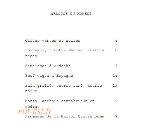 Septime La Cave — carte page 1