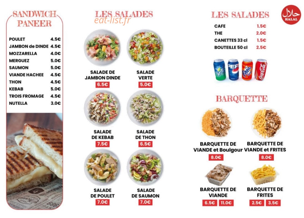 Star Food — carte page 3