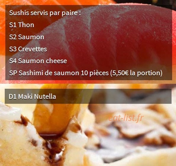 Sushi Buffet — carte page 4