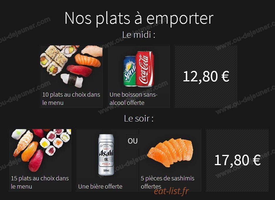 Sushi Buffet — carte page 6