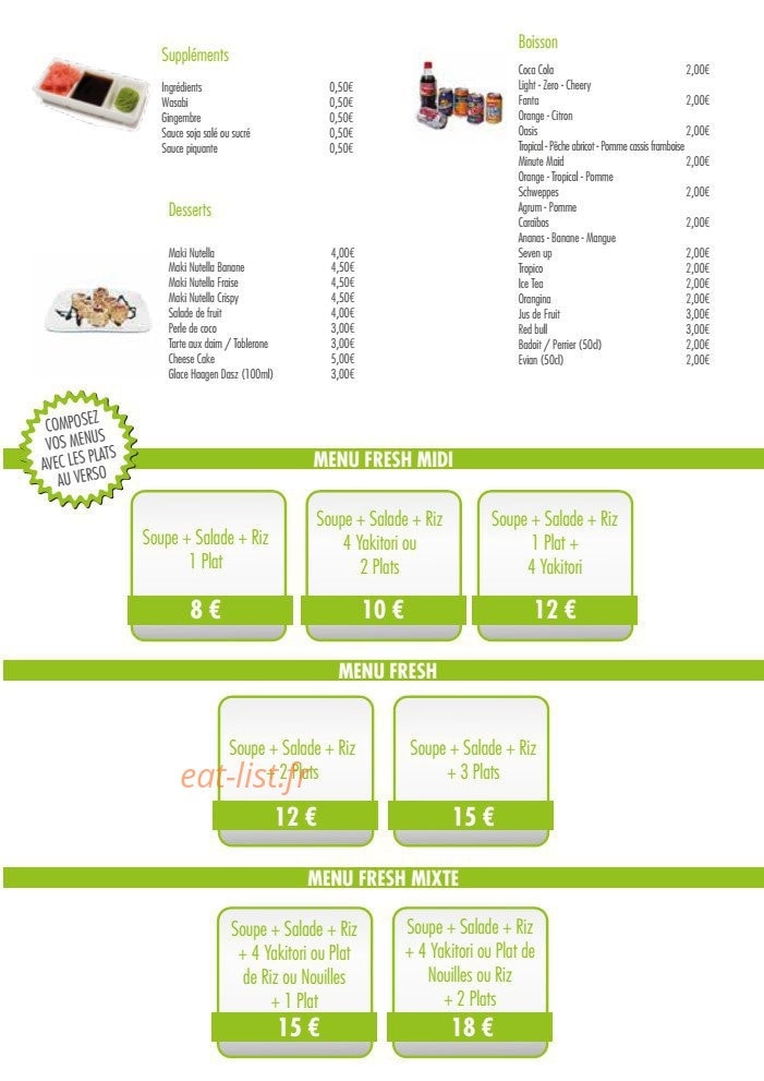 Sushi fresh — carte page 4