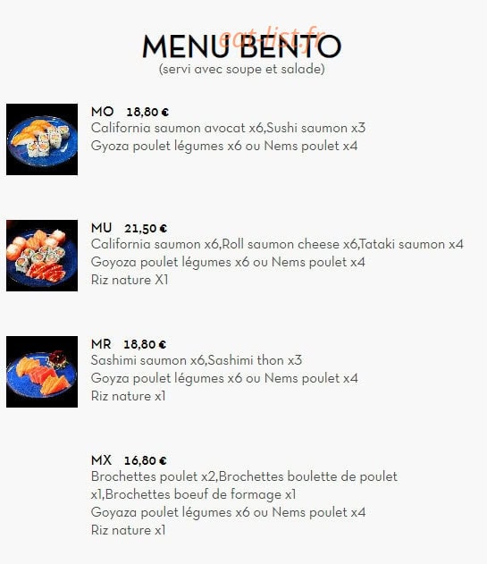 Sushi Rainbow — carte page 3