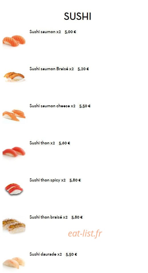 Sushi Rainbow — carte page 17