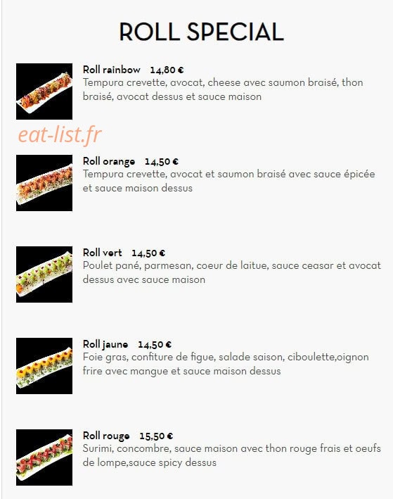 Sushi Rainbow — carte page 9