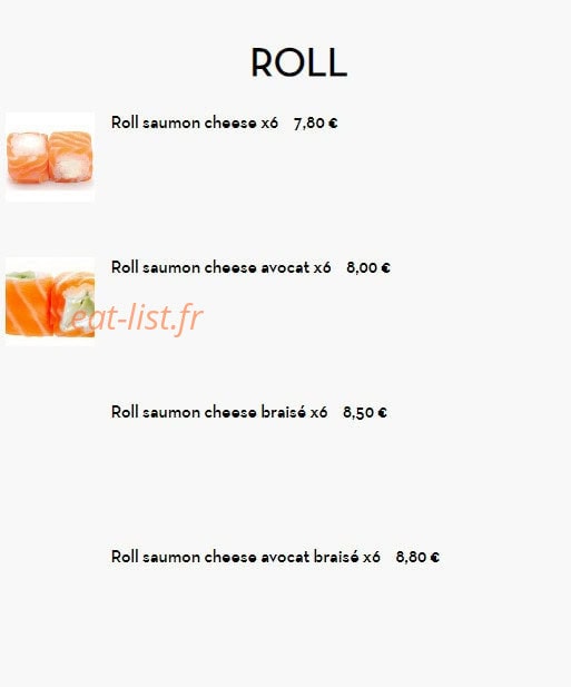 Sushi Rainbow — carte page 22