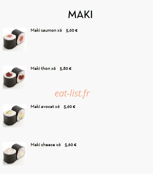 Sushi Rainbow — carte page 7