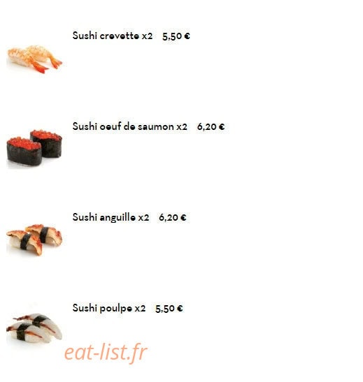 Sushi Rainbow — carte page 18