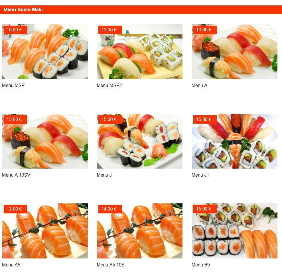 Sushi Room — carte page 9
