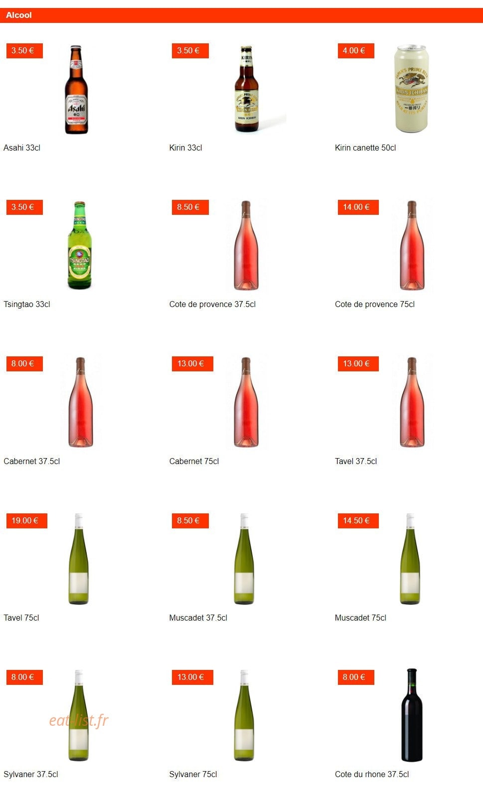 Sushi Room — carte page 24
