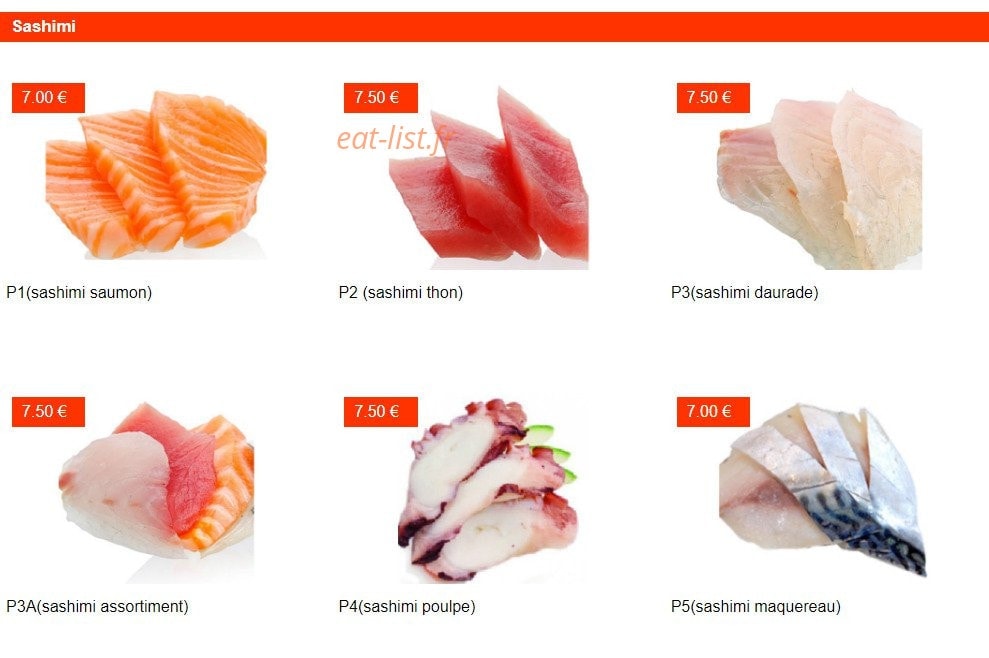 Sushi Room — carte page 17