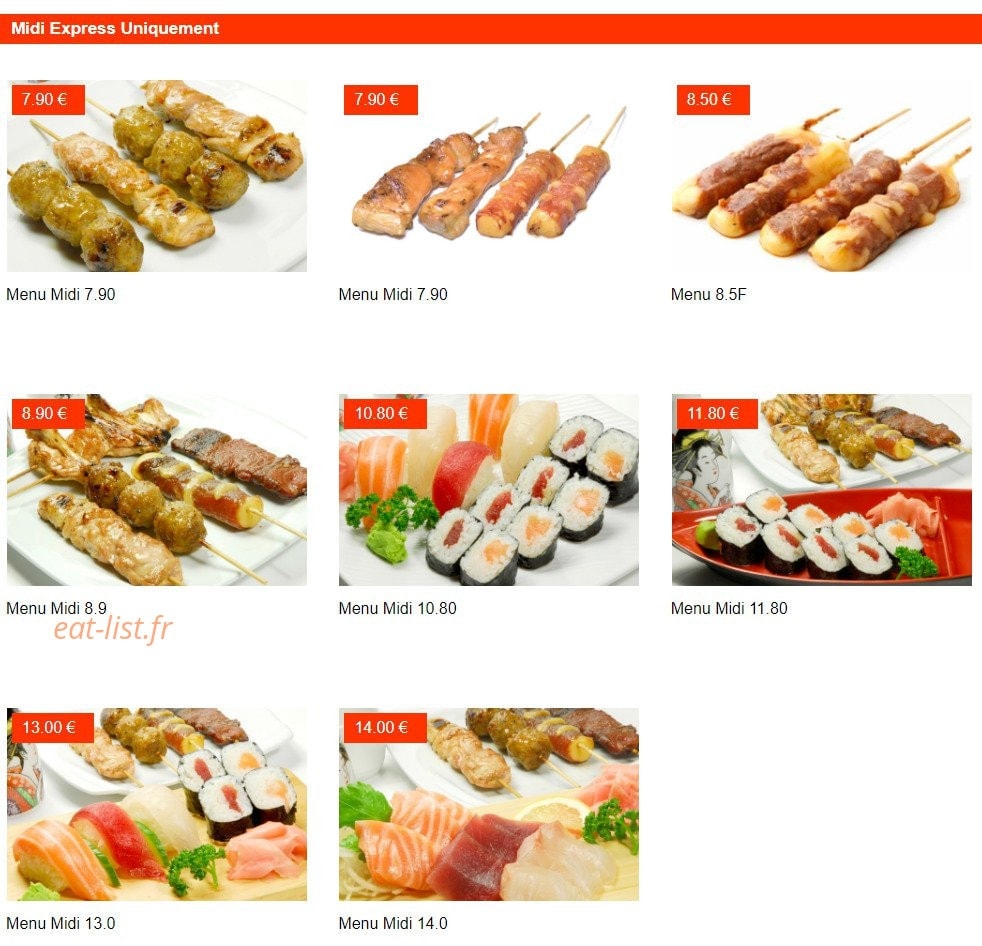 Sushi Room — carte page 4
