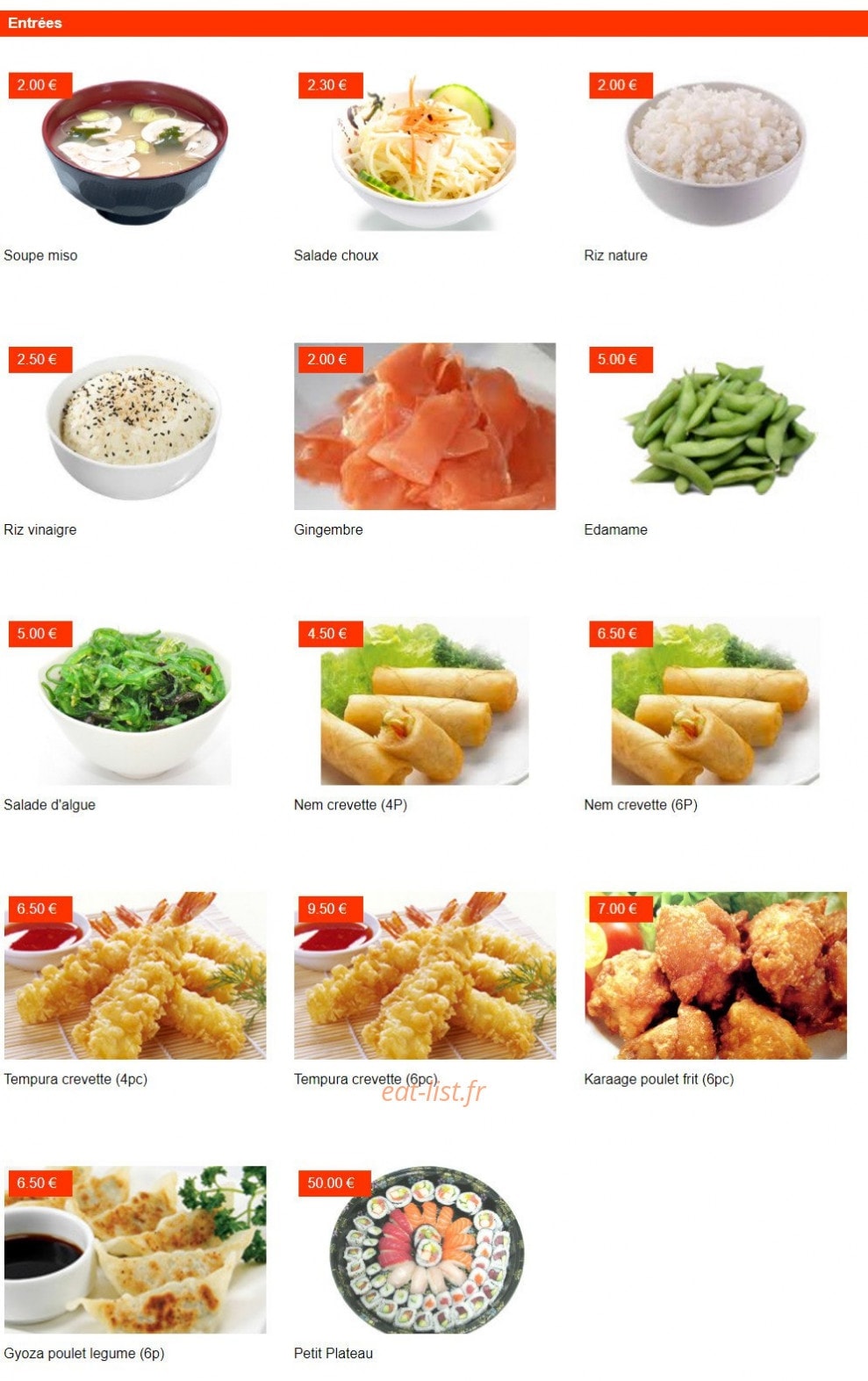 Sushi Room — carte page 10