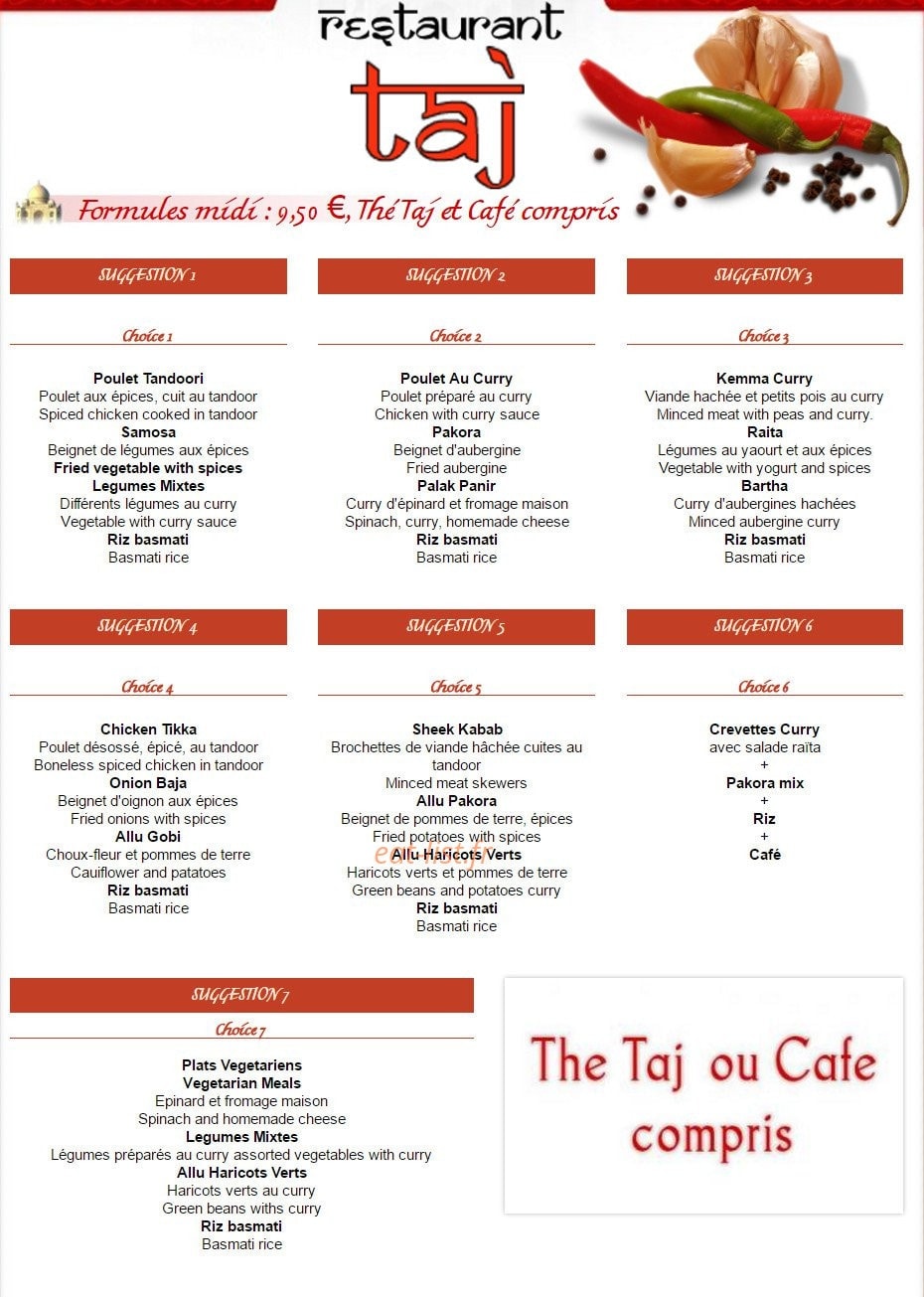 Taj — carte page 1