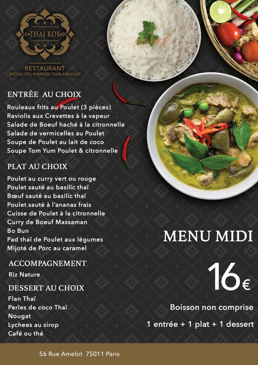 Thaï Kok — carte page 7