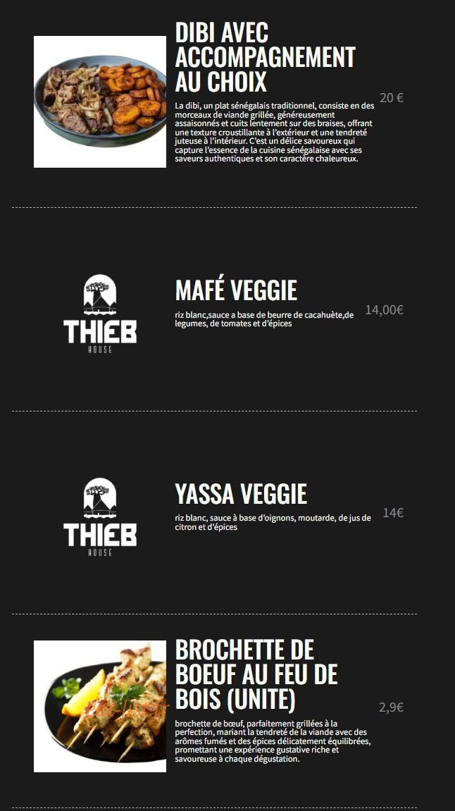 Thieb House — carte page 5