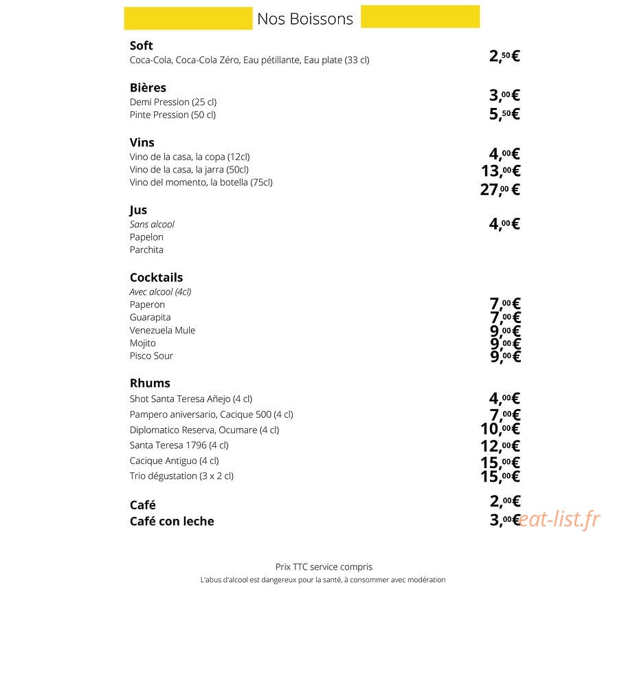 Totuma — carte page 3