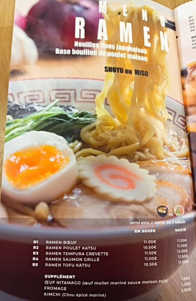 Umami — carte page 3