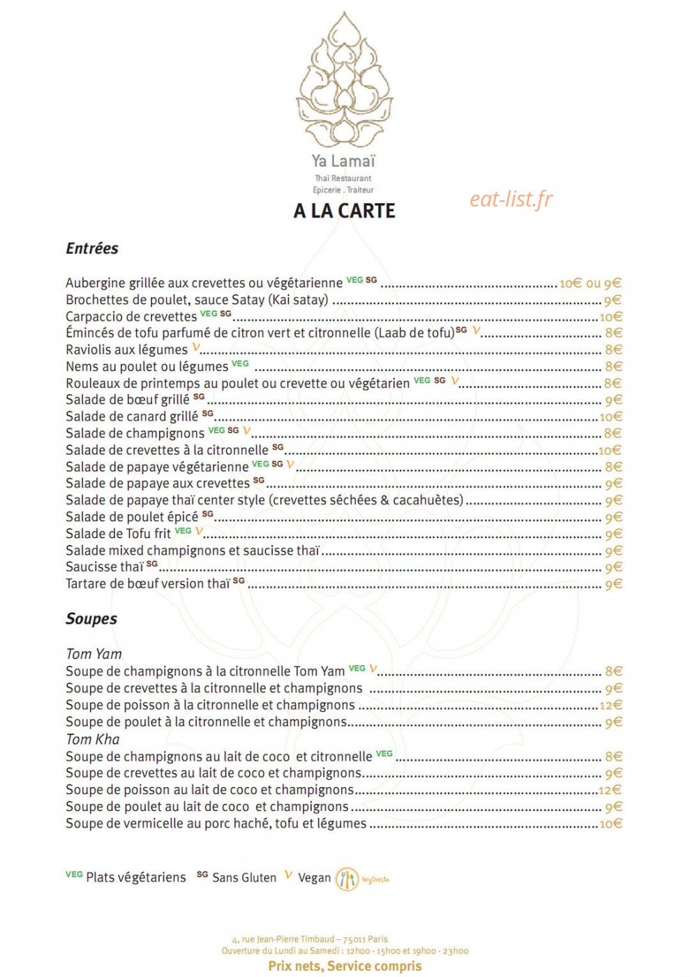 Ya lamai — carte page 2