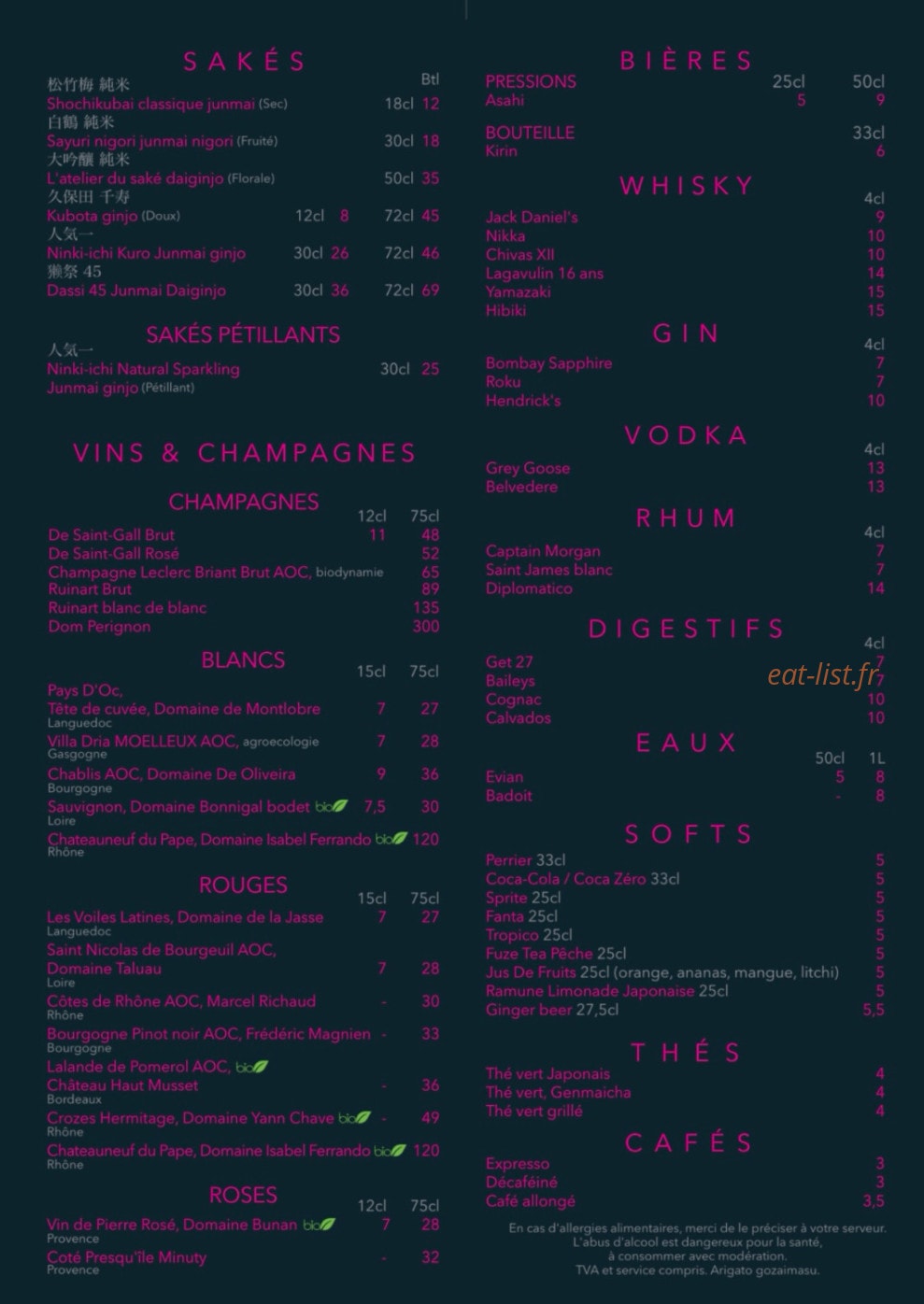 Yoru Paris — carte page 4