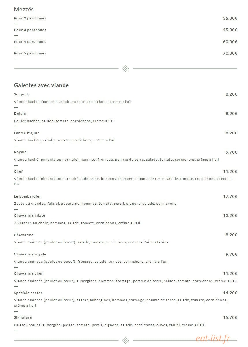 Zaatar libanais — carte page 2