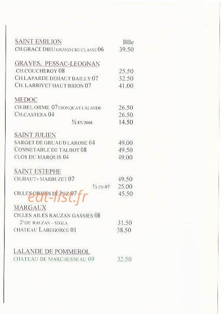 A la Biche au Bois — carte page 6