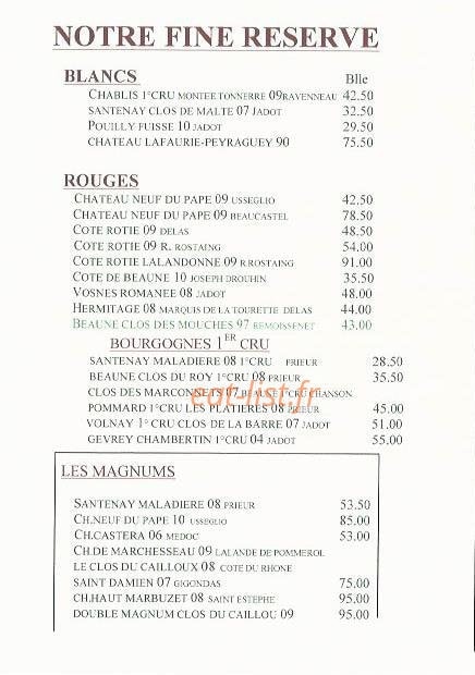 A la Biche au Bois — carte page 5