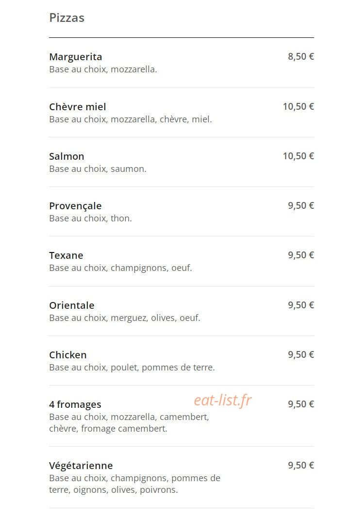 All time food — carte page 3