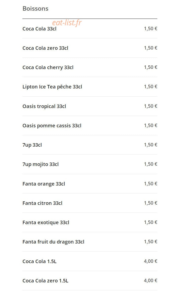 All time food — carte page 6
