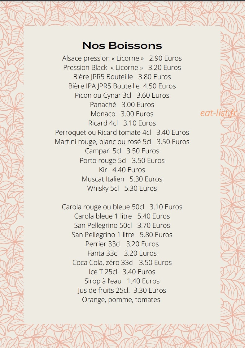 Au Tramway — carte page 9