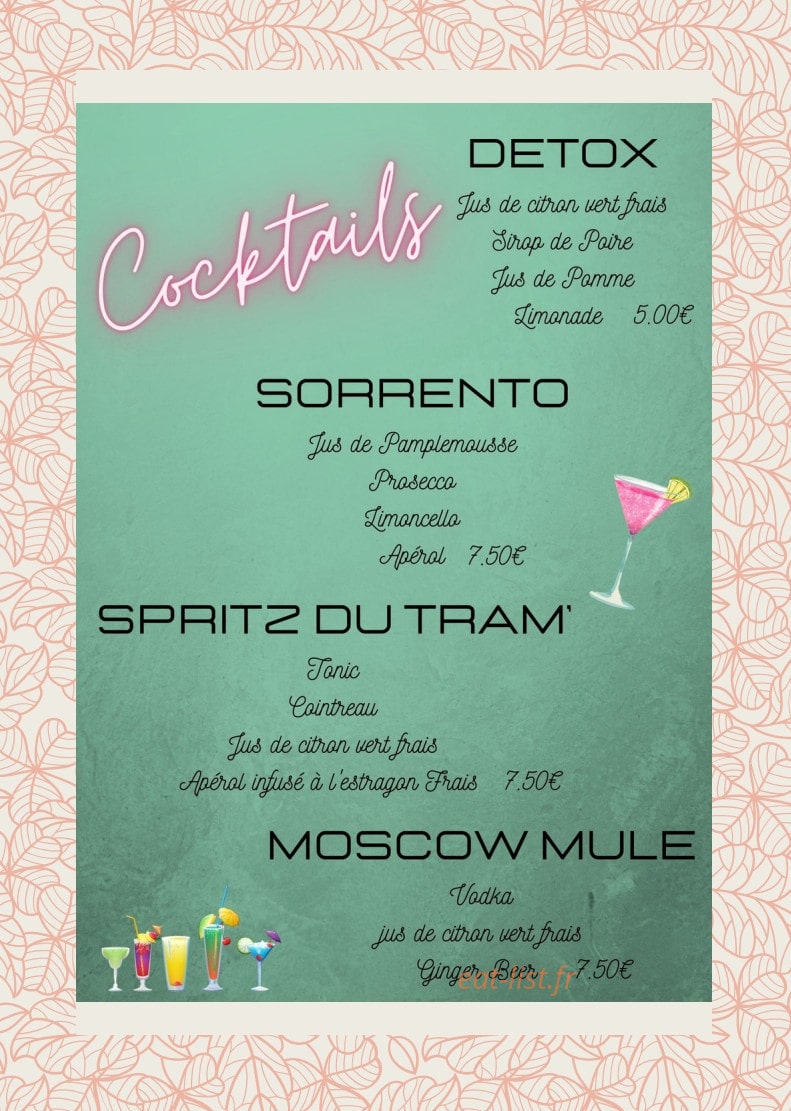 Au Tramway — carte page 8