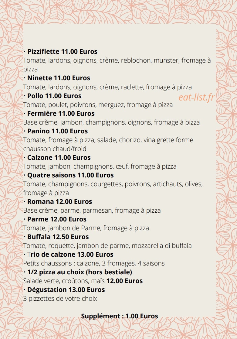 Au Tramway — carte page 4