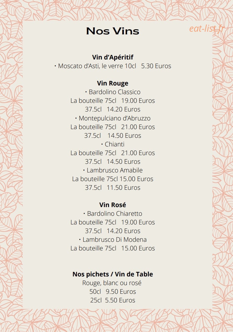 Au Tramway — carte page 6