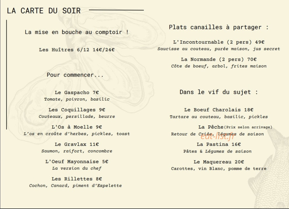 Bamboche Comptoir — carte page 2