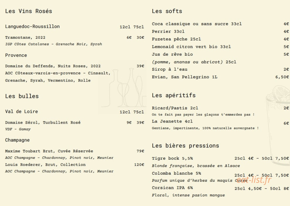 Bamboche Comptoir — carte page 5