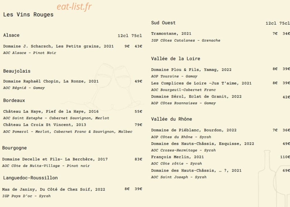 Bamboche Comptoir — carte page 4
