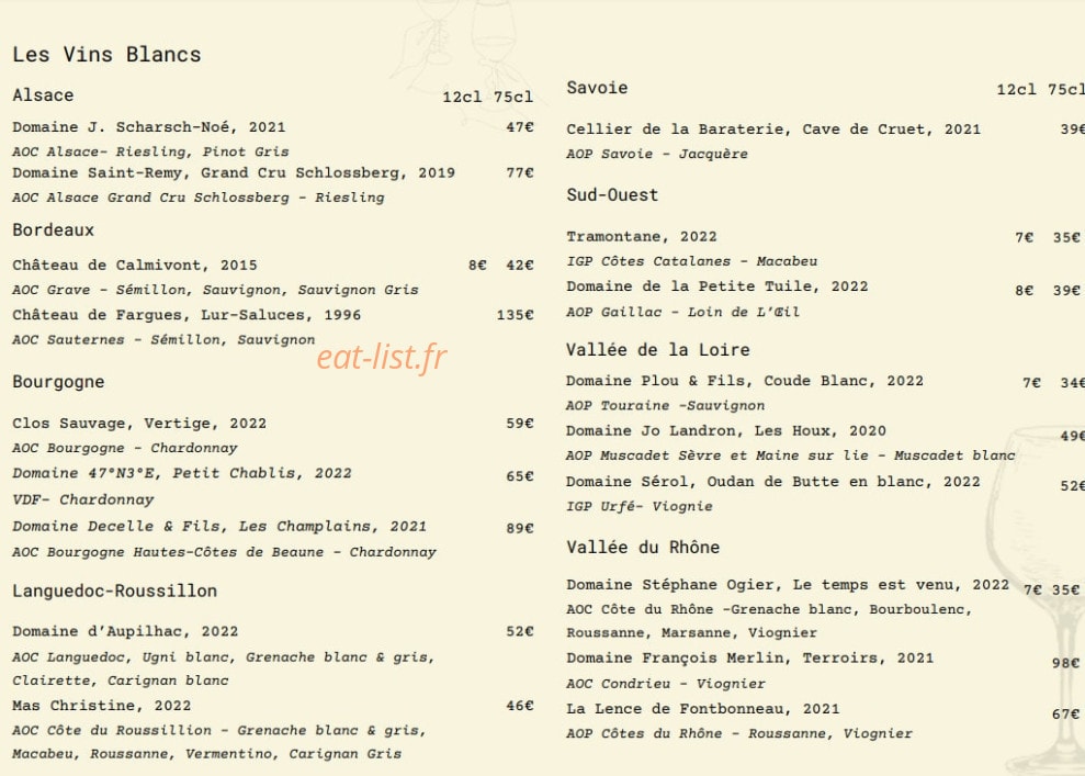 Bamboche Comptoir — carte page 3