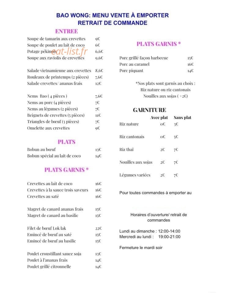 Bao Wong — carte page 1