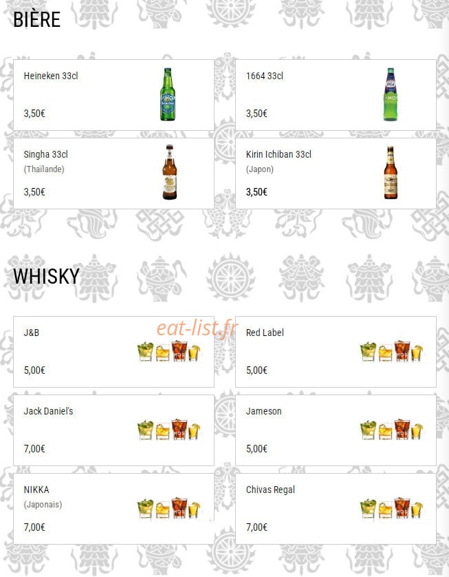 Bar à momos — carte page 8