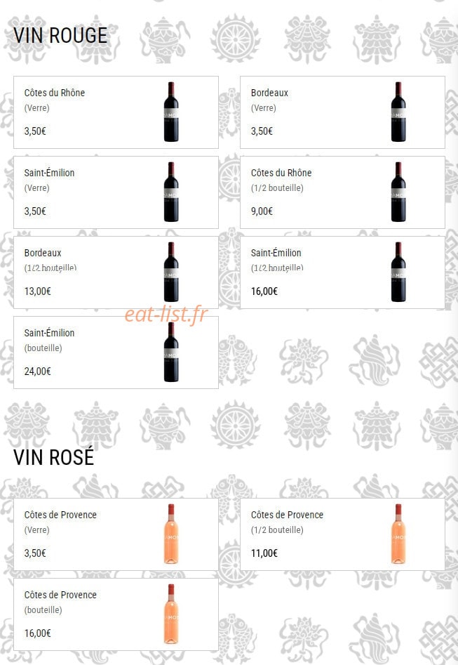 Bar à momos — carte page 7