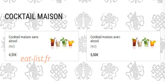 Bar à momos — carte page 9