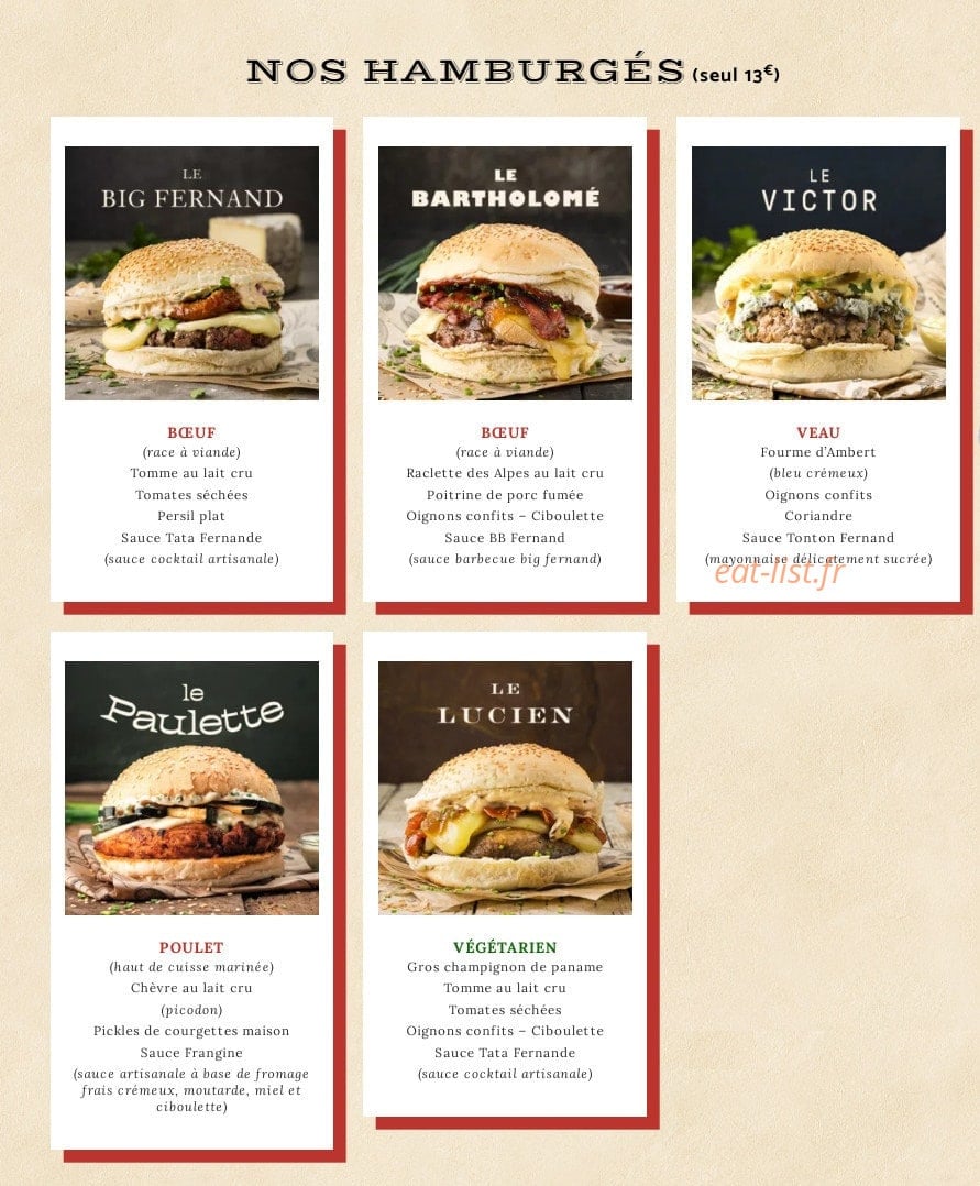 Big Fernand — carte page 2