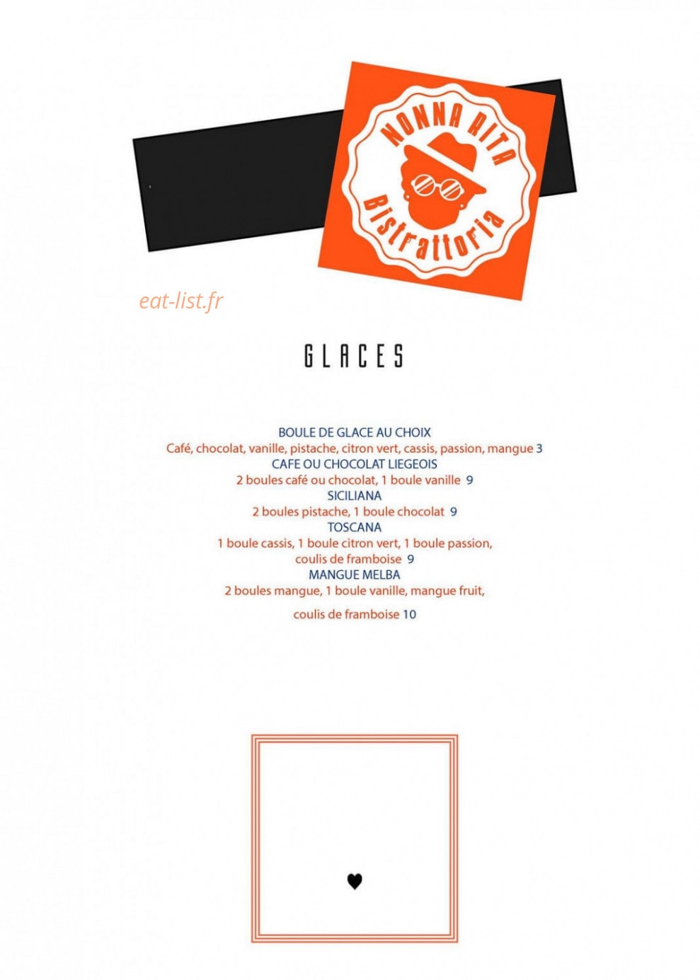 Bistrattoria Nonna Rita — carte page 3