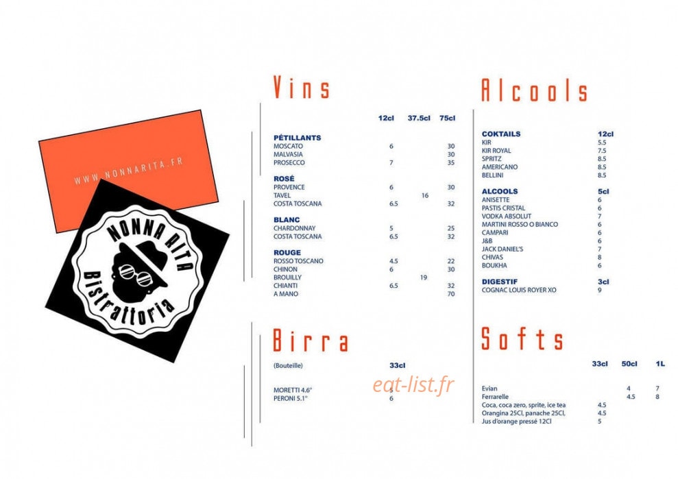 Bistrattoria Nonna Rita — carte page 4