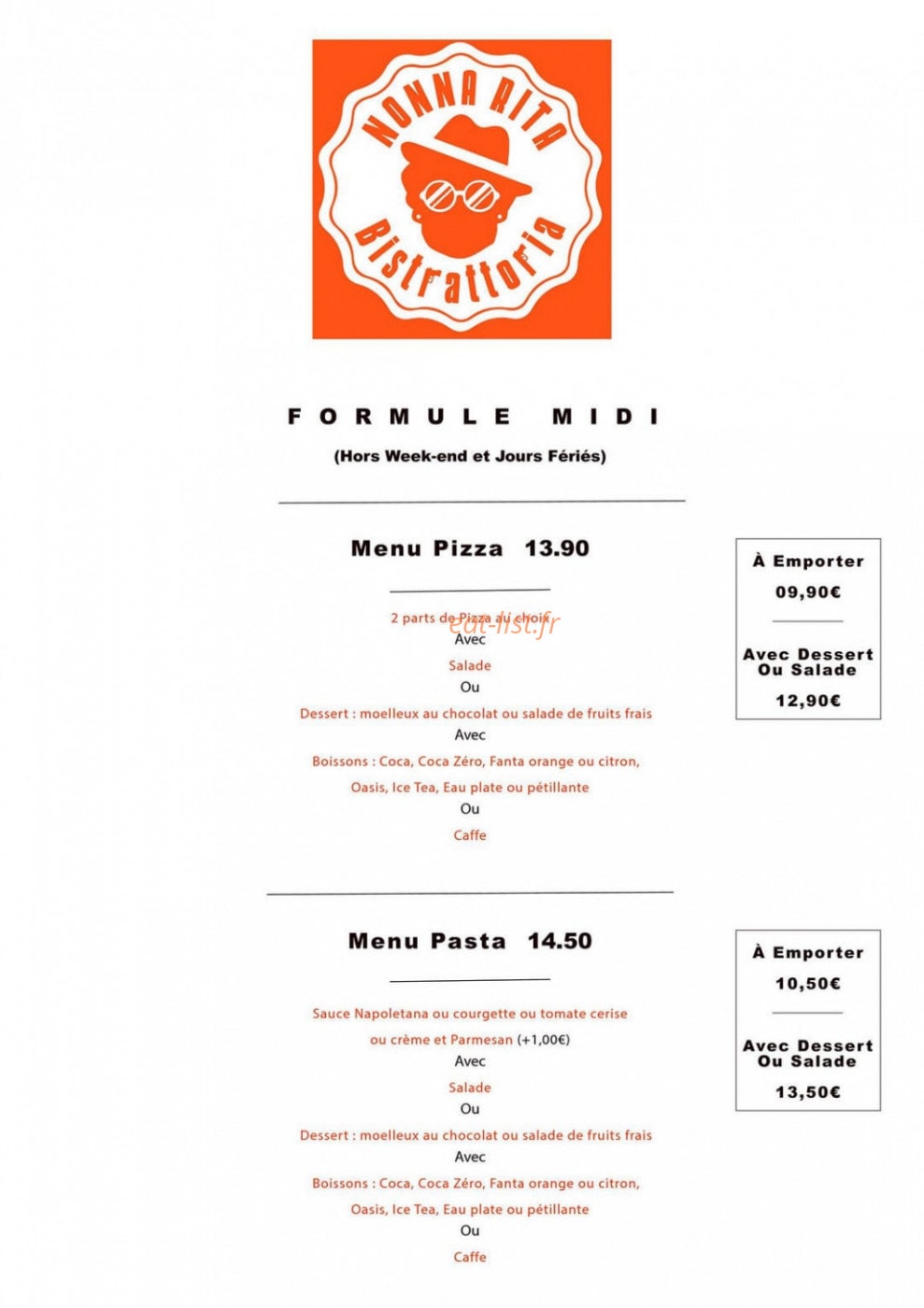Bistrattoria Nonna Rita — carte page 5