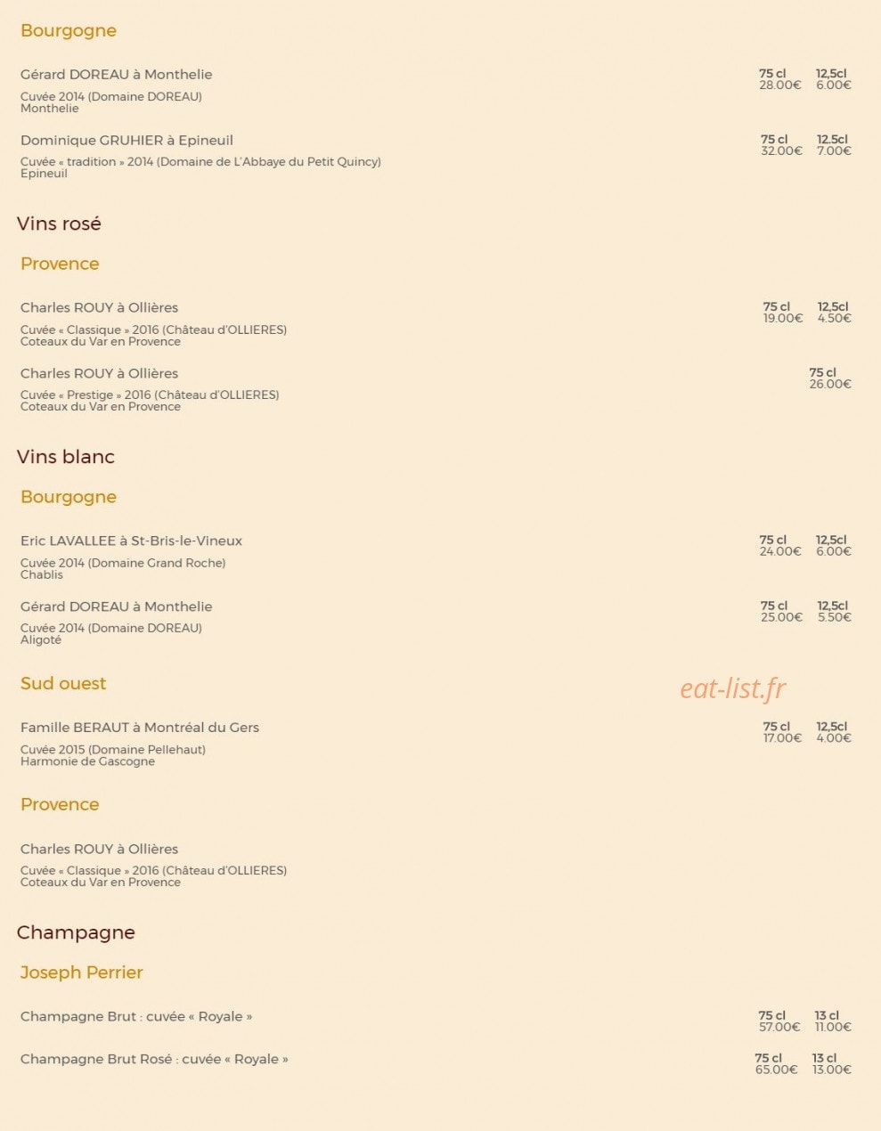 Bistrot Wattignies — carte page 5