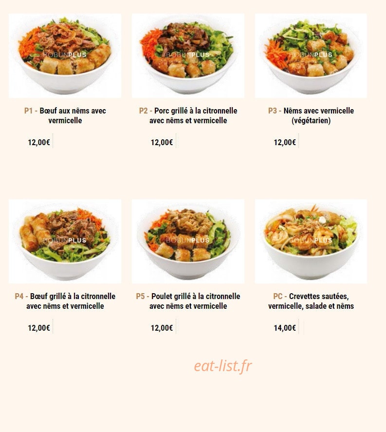 Bo Bun Plus — carte page 5