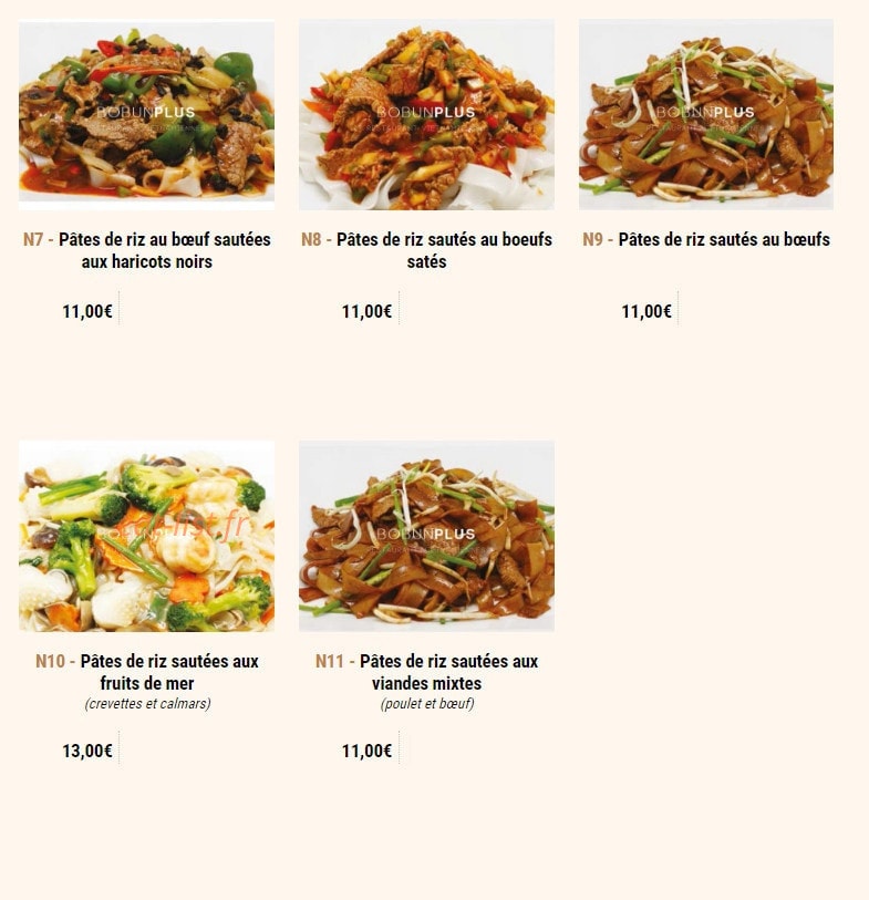 Bo Bun Plus — carte page 10