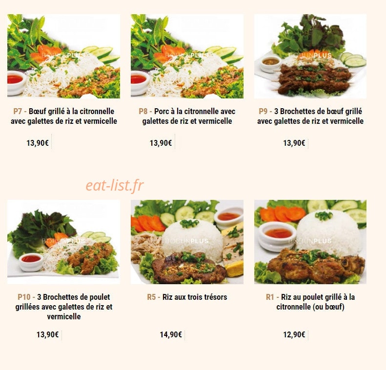 Bo Bun Plus — carte page 6