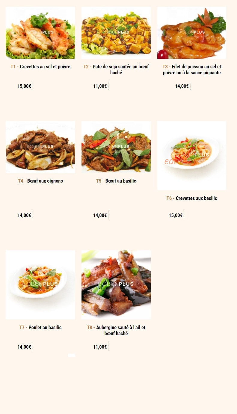 Bo Bun Plus — carte page 12